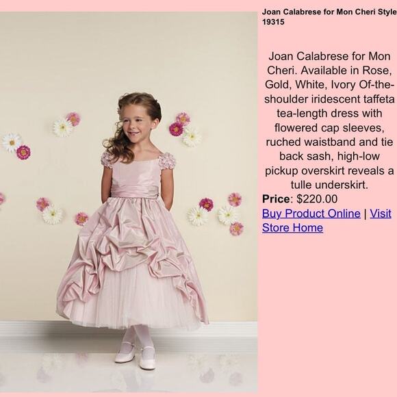 Joan Calabrese Girls formal dress in white aged 7 - Picture 3 of 12